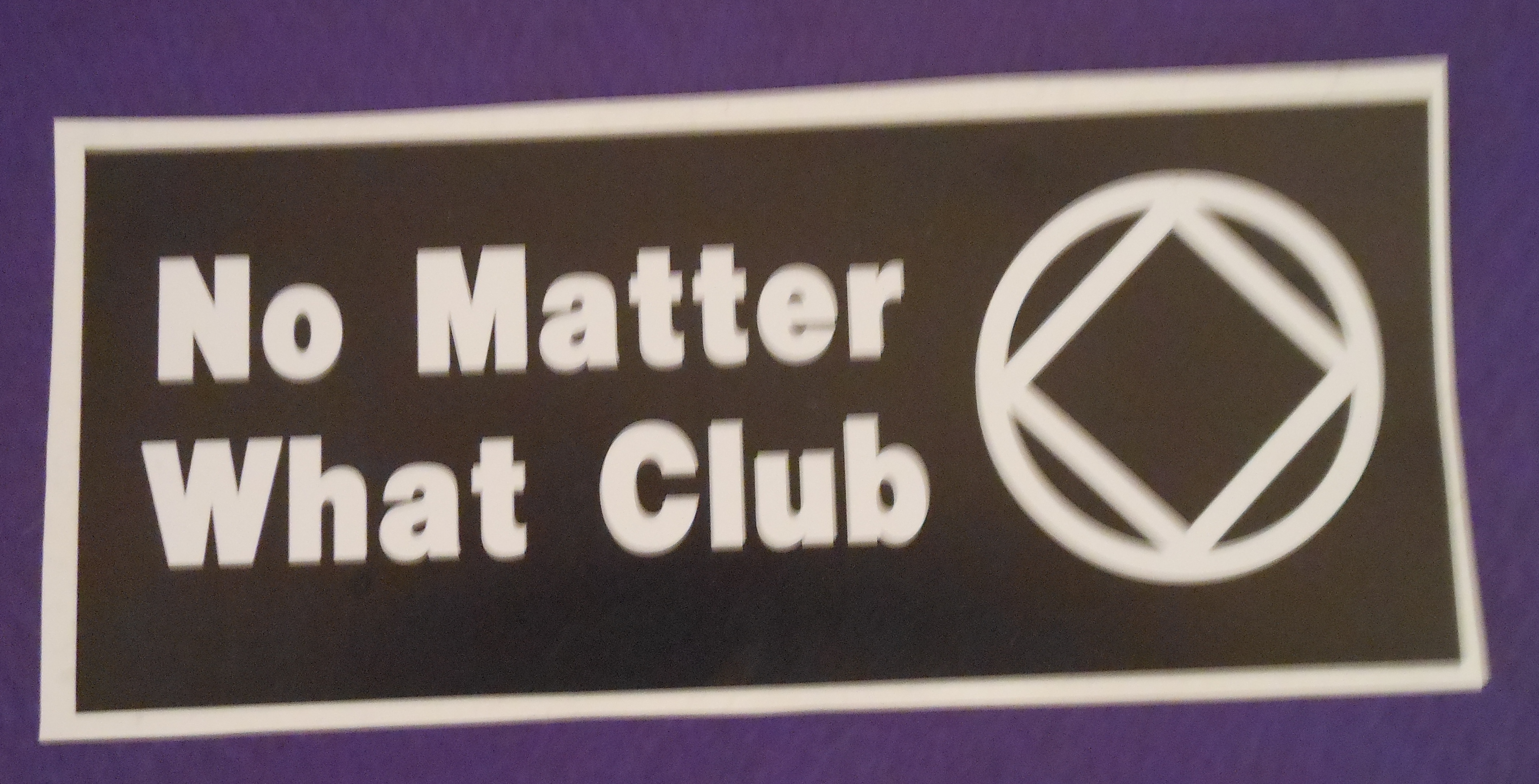 No matter what club sticker